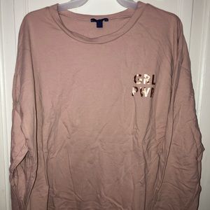 “Girl pwr” long sleeve shirt